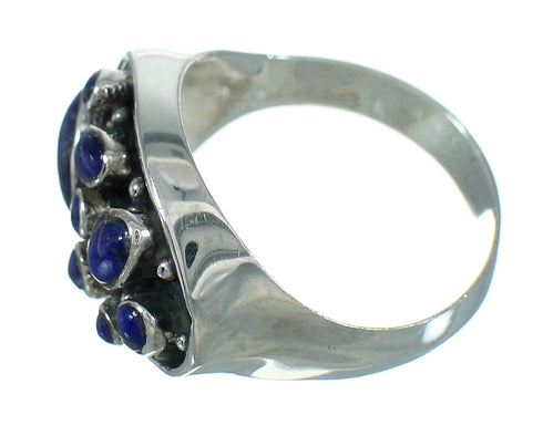 Sterling Silver Southwest Lapis Ring Size 6-1/4 AX88490