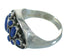 Silver Southwest Jewelry Lapis Ring Size 7-1/4 AX88494