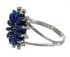 Southwest Sterling Silver Lapis Needlepoint Ring Size 6 YX89582
