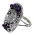 Genuine Sterling Silver And Magenta Turquoise Eagle Ring Size 6-1/4 RX88804
