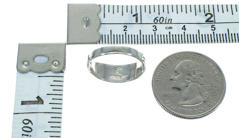 Southwest Lapis Genuine Sterling Silver Inlay Ring Size 5-1/2 FX90313