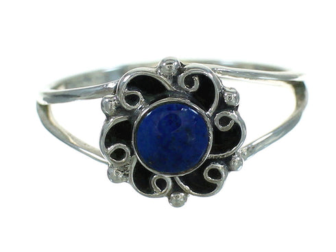 Sterling Silver Southwest Lapis Ring Size 6-1/2 FX90344