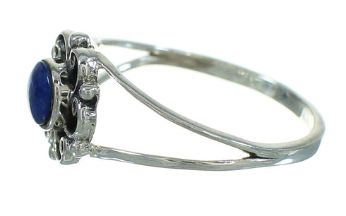 Sterling Silver Southwest Lapis Ring Size 6-1/2 FX90344