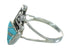Turquoise And Opal Water Wave Sterling Silver Ring Size 6-1/4 RX88534