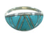 Genuine Sterling Silver Turquoise Jewelry Ring Size 7-1/2 FX90735