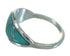 Genuine Sterling Silver Turquoise Inlay Ring Size 5-3/4 FX90768
