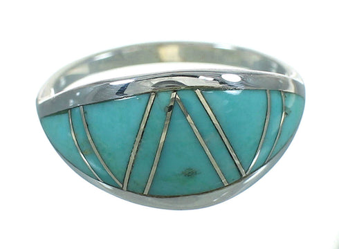 Authentic Sterling Silver Turquoise Ring Size 5-3/4 FX90775