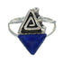 Southwest Lapis Sterling Silver Water Wave Ring Size 8-1/2 YX89669