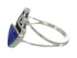 Southwest Lapis Sterling Silver Water Wave Ring Size 8-1/2 YX89669