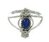 Southwest Lapis Sterling Silver Flower Ring Size 5-3/4 YX89674