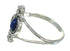 Southwestern Lapis Sterling Silver Flower Ring Size 6-1/4 YX89675