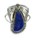 Southwest Lapis And Sterling Silver Ring Size 8-1/2 YX89694