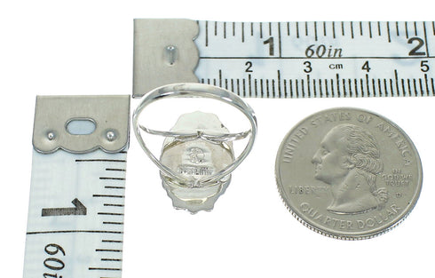 Sterling Silver Lapis Jewelry Southwestern Ring Size 8-1/2 AX88162