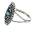 Opal And Lapis Inlay Silver Southwestern Ring Size 8-1/2 AX88170