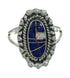 Opal And Lapis Inlay Genuine Sterling Silver Southwestern Ring Size 7 AX88171