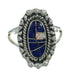 Southwestern Opal And Lapis Inlay Genuine Sterling Silver Ring Size 6-1/2 AX88178