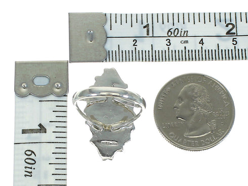 Lapis Needlepoint Sterling Silver Ring Size 6-3/4 AX88196