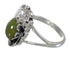Turquoise Genuine Sterling Silver Southwestern Flower Ring Size 5-1/2 AX88236