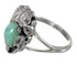 Southwestern Turquoise Genuine Sterling Silver Flower Ring Size 4-3/4 AX88243