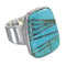 Turquoise Sterling Silver Ring Size 4-3/4 AX88246