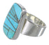 Turquoise Sterling Silver Ring Size 4-3/4 AX88246