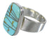 Turquoise Inlay Sterling Silver Southwest Ring Size 4-3/4 AX88248