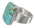 Authentic Sterling Silver Southwest Turquoise Jewelry Ring Size 5-1/2 AX88262