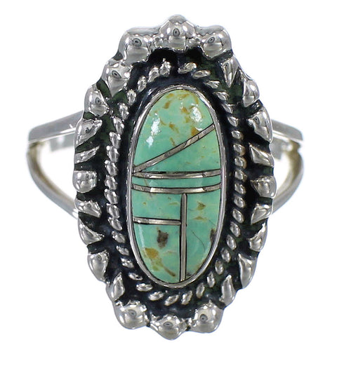 Turquoise Genuine Sterling Silver Ring Size 5 AX88267