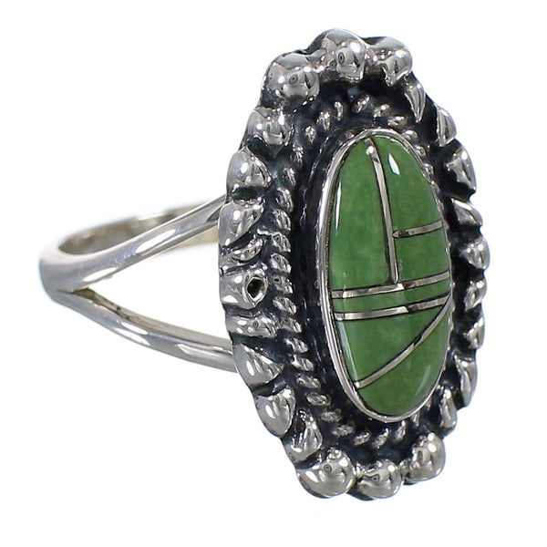 Turquoise Silver Jewelry Ring Size 6-1/4 AX88270