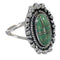 Turquoise Inlay Silver Jewelry Ring Size 6-3/4 AX88271