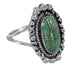 Turquoise Inlay Silver Jewelry Ring Size 6-3/4 AX88271