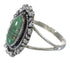 Turquoise Inlay Silver Jewelry Ring Size 6-3/4 AX88271