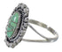 Turquoise Inlay Silver Jewelry Southwest Ring Size 6-1/2 AX88272