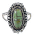Silver Turquoise Inlay Ring Size 4-1/2 AX88293