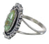 Silver Southwest Jewelry Turquoise Inlay Ring Size 7-1/2 AX88300