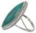 Genuine Sterling Silver Southwest Jewelry Turquoise Ring Size 6-1/4 AX88303