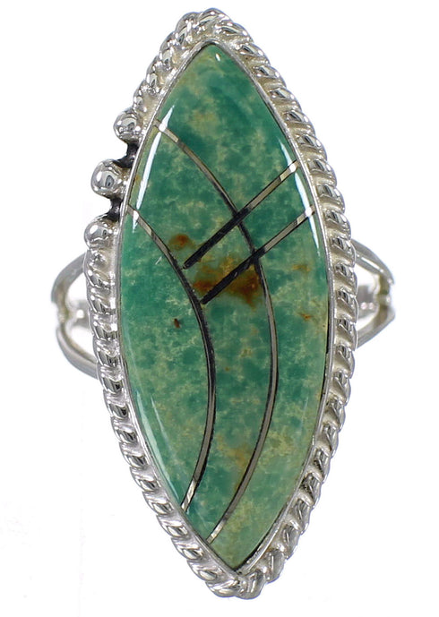 Authentic Sterling Silver Jewelry Turquoise Ring Size 4-1/2 AX88306