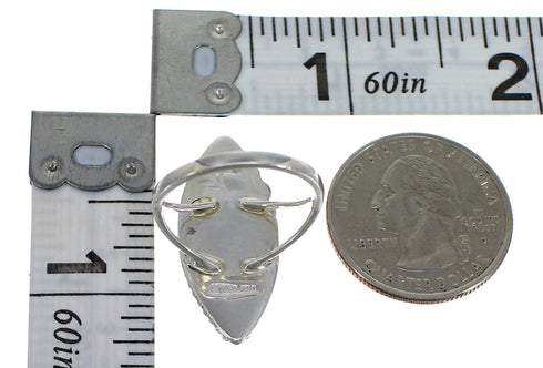 Authentic Sterling Silver Jewelry Turquoise Ring Size 4-1/2 AX88306