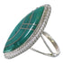 Authentic Sterling Silver Jewelry Turquoise Inlay Ring Size 4-3/4 AX88307