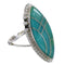 Southwest Silver Turquoise Jewelry Ring Size 4-1/2 AX88323