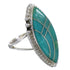 Southwest Silver Turquoise Jewelry Ring Size 4-1/2 AX88323