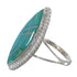 Southwest Silver Turquoise Jewelry Ring Size 4-1/2 AX88323