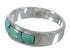 Turquoise Inlay Silver Jewelry Southwestern Ring Size 5-1/4 AX88334