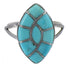 Southwestern Jewelry Turquoise Silver Ring Size 7-1/2 AX88359