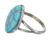 Southwestern Jewelry Turquoise Silver Ring Size 7-1/2 AX88359