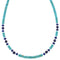 American Indian Multicolor Genuine Sterling Silver Bead Necklace RX85888