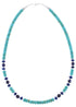 American Indian Multicolor Genuine Sterling Silver Bead Necklace RX85888