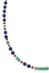 Genuine Sterling Silver Multicolor Navajo Bead Necklace RX85901