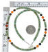 Native American Multicolor And Sterling Silver Bead Necklace RX85910