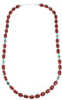 Navajo Sterling Silver Multicolor Bead Necklace AX88871